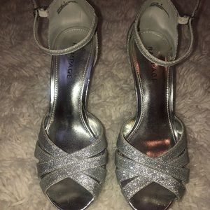 Sparkly Silver High Heels